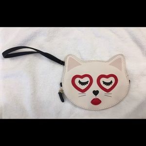 NWOT Betsey Johnson Kitty Cat Love Eyes Wristlet
